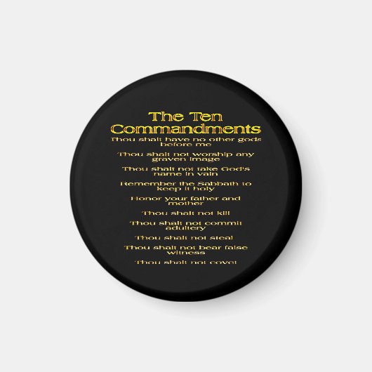 Aimant Les dix commandements 01 (Devant)