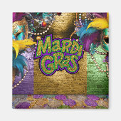Aimant Les doubloons graphiques sur le thème Mardi Gras d (Devant)