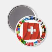 Aimant Les drapeaux des cantons de Suisse (Recto/Verso)