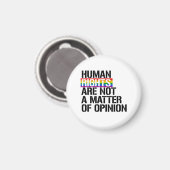 Aimant Les droits de l'homme ne sont pas une question d'o (Recto/Verso)