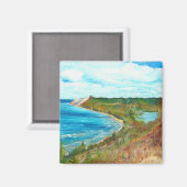 Aimant Les dunes du lac Michigan (Recto/Verso)