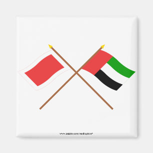 Aimant Les EAU et drapeaux croisés par Charjah