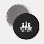 Aimant Les échecs, c'est comme la vie (Recto/Verso)