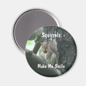 Aimant Les écureuils me font l'aimant d'animal de sourire (Recto/Verso)