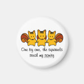 Aimant Les écureuils volent ma santé mentale (Devant)