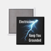 Aimant Les électriciens vous gardent au sol (Recto/Verso)
