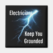 Aimant Les électriciens vous gardent au sol (Devant)