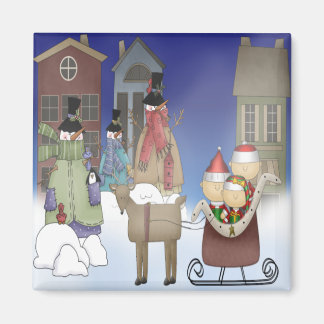Aimant Les elfes visitent Snowman Town