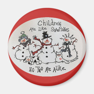 Aimant Les enfants sont comme l'aimant de flocons de