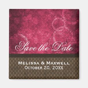 Aimant Les engrenages en métal sauvez la date Magnet, ros