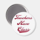Aimant Les Enseignants Ont Classe Rouge (Recto/Verso)