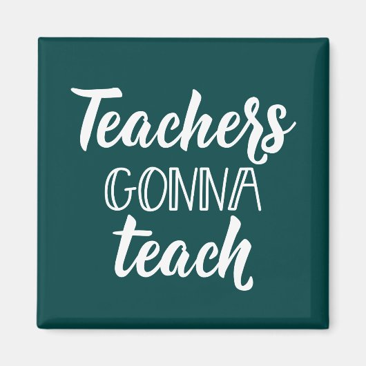 Aimant Les enseignants vont enseigner (Devant)