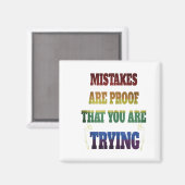 Aimant Les Erreurs Sont La Preuve Que Vous Essayez (Recto/Verso)