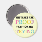 Aimant Les Erreurs Sont La Preuve Que Vous Essayez (Recto/Verso)