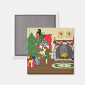Aimant Les fées de Noël qui amassent l'aimant de l'arbre (Recto/Verso)