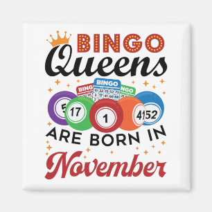 Aimant Les femmes d'anniversaire du Bingo Novembre