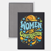 Aimant Les femmes dans la construction : un message d'aut (Recto/Verso)
