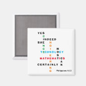 Aimant Les Femmes Dans Le Mot Croisé STEM (Recto/Verso)