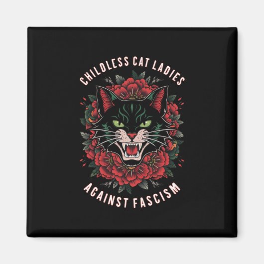 Aimant Les femmes de chat sans enfants contre le fascisme (Devant)