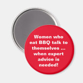 Aimant Les femmes qui mangent du barbecue se parlent d'el (Recto/Verso)