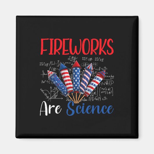 Aimant Les feux d'artifice sont Science Independence Day (Devant)