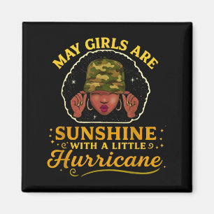 Aimant Les filles de mai sont du soleil avec un peu d'our