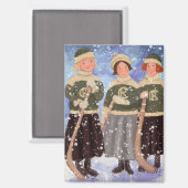 Aimant Les filles des Prairies en hiver (Recto/Verso)