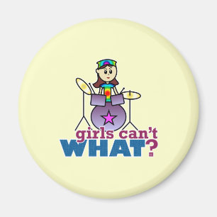 Aimant  Les filles ne peuvent quoi ? Logo de la fille du 