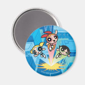 Aimant Les Filles Powerpuff Se Lancent Dans L'Air (Recto/Verso)