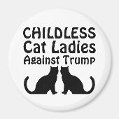 Aimant Les filles sans chats contre Trump (Devant)