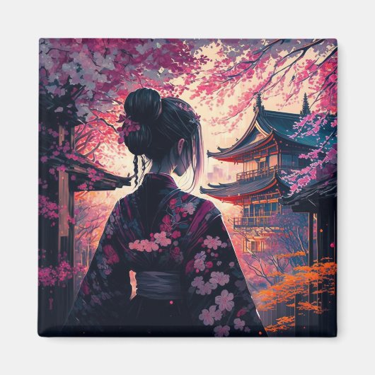 Aimant Les Fleurs de cerisiers (Devant)