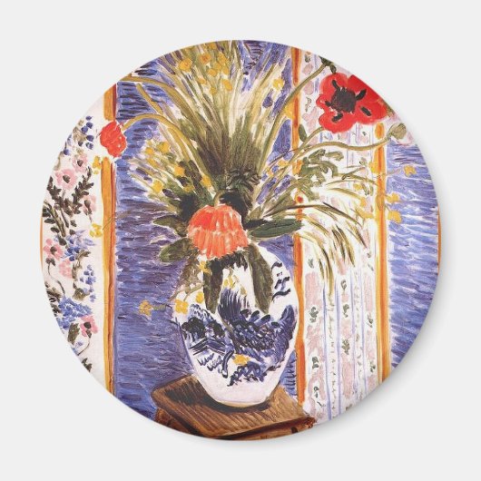 Aimant Les fleurs de Matisse dans un bol (Devant)