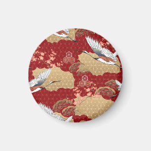 Aimant Les fleurs japonaises de kimono