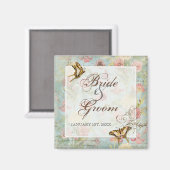 Aimant Les Fleurs Peony Rose Tulip Floral Flowers Mariage (Recto/Verso)