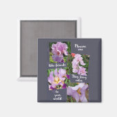 Aimant Les fleurs sont comme des amis (Recto/Verso)