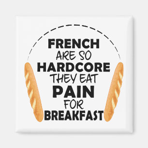 Aimant Les Français Mangent Douleur Pour Le Petit Déjeune