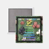 Aimant Les Fruits de l'Esprit (Design 12 - Noir) (Recto/Verso)