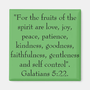 Aimant Les fruits de l'esprit sont l'amour, la joie, la p