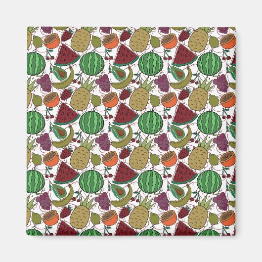 Aimant Les Fruits sautés | Fruit surface pattern 25 (Devant)