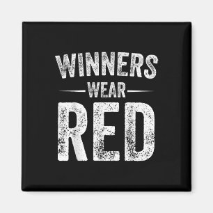 Aimant Les gagnants portent Red Team Red Game Competition