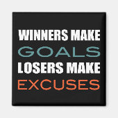 Aimant Les gagnants réalisent des objectifs, les perdants (Devant)