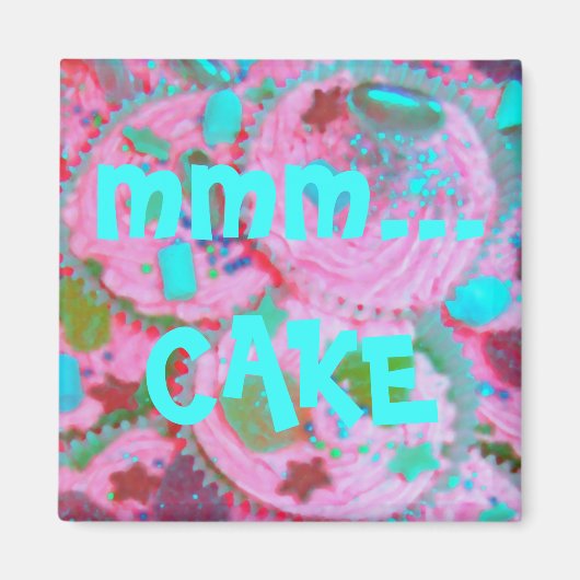 Aimant Les gâteaux roses...aimant frigo (Devant)