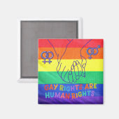 Aimant Les gays ont des droits (Recto/Verso)