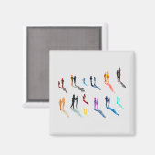 Aimant Les gens art aquarelle fine art (Recto/Verso)