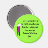 Aimant Les gens de l'histoire "Parfois je ne t'aime pas" (Recto/Verso)