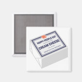 Aimant Les Gens Heureux Mangent Du Fromage À La Crème (Recto/Verso)