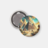 Aimant Les Grandes Pyramides de Giza Égypte Voyage (Recto/Verso)