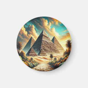 Aimant Les Grandes Pyramides de Giza Égypte Voyage