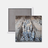 Aimant Les guerriers Terra-cotta, Xi'an, Chine (Recto/Verso)
