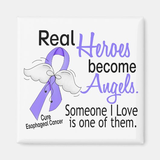 Aimant Les héros deviennent des anges Cancer de l'oesopha (Devant)